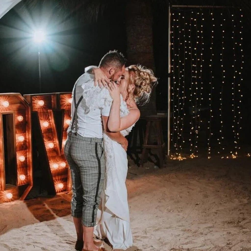 Sunset portraits after a Cyprus elopement