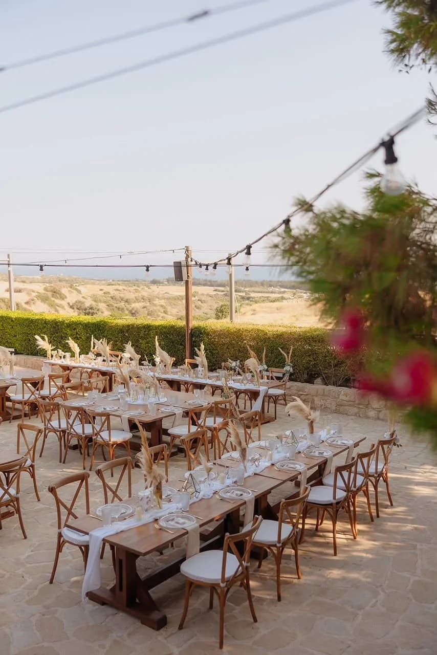 Outdoor dining area at Liopetro