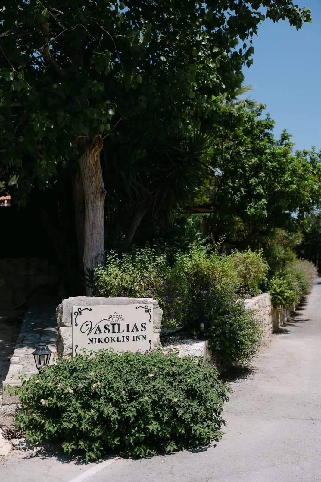 Garden sign at Vasilias